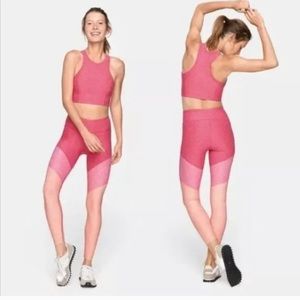 Outdoor Voices Spring Flamingo Pink Orange Leggings, X-Large